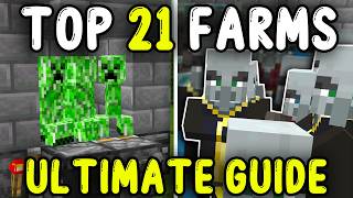 21 BEST FARMS In Minecraft Bedrock 121 Ultimate Guide 2024 [upl. by Maighdlin]