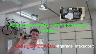 Tutorial Adding new remotes to your garage door opener [upl. by Calica]