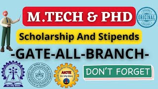 Scholarship And Stipends Through GATE  All Points Covered🔥 When Will you Get ScholarshipGATE [upl. by Nalhsa]