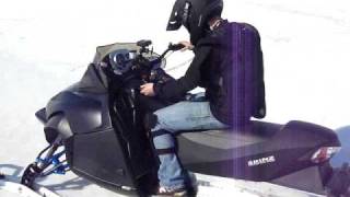 Turbo Diesel Snowmobile start up [upl. by Plotkin5]