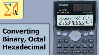 Casio Fx991ms Binary Decimal Hexadecimal and Octal conversion [upl. by Nylirret]