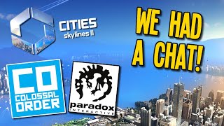 So We Had a Chat with Colossal Order amp Paradox About Cities Skylines 2 [upl. by Pettifer549]