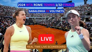 Aryna Sabalenka Vs Katie Volynets LIVE Score UPDATE Today Womens Tennis 2024 WTA Rome 132Finals [upl. by Enahc]