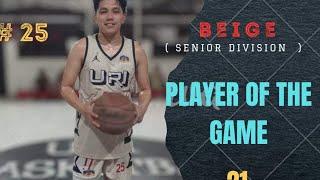 uri court 3rd game senior div yellow VS beige win 8387 best player 25 [upl. by Latta]