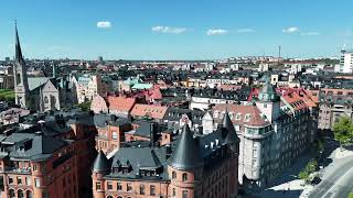 Strandvägen  Östermalm  Stockholm Sweden  May 2024  Drone 4K [upl. by Lenaj573]