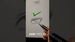 How To Draw Anime Eyes 👀 shorts [upl. by Evie]