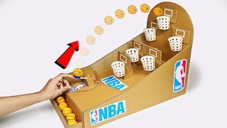 How to make NBA Basketball Board Game using Cardboard [upl. by Faxon]