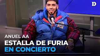 Anuel AA pierde la paciencia con un fan tras ser impactado por una bandera  El Diario [upl. by Trammel651]