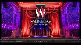 Weinberg Center 20242025 Season Announcement [upl. by Sindee39]