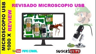 Microscopio digital USB zoom 1000x Unboxing Review guia de compra [upl. by Llerehc]