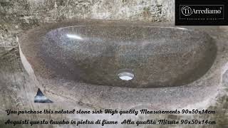 Lavabo da appoggio in pietra [upl. by Linders]