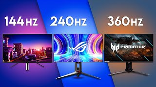 144Hz vs 240Hz vs 360Hz Monitors  Which Refresh Rate Should You Use [upl. by Aiza]