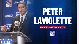 New York Rangers Peter Laviolette Postgame Media Availability  September 26 2023 [upl. by Rehpitsirhc]