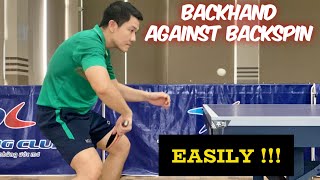 How to use Backhand against backspin easily [upl. by Hakvir]