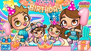 MIS HIJAS LUNA Y ESTRELLA CUMPLEN SU 1ER AÑITO 🎂💦 EN EL PARQUE ACUÁTICO en Avatar World 🩷 [upl. by Sethi812]