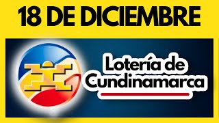 LOTERIA DE CUNDINAMARCA último sorteo del LUNES 18 de diciembre de 2023 💫✅💰 [upl. by Von]