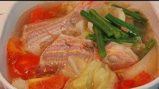 Sinabawang bisugo  How to make Fish and Vegetables Soup [upl. by Licastro590]