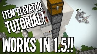 Minecraft Item Elevator Tutorial  Works in 15 and 100 Efficient amp Futureproof [upl. by Ahsiemac]