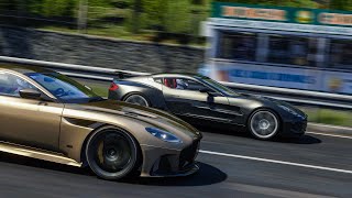 Aston Martin DBS Superleggera vs ONE77 at Bannochbrae  Assetto Corsa gameplay AC [upl. by Si15]