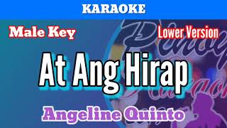 At Ang Hirap by Angeline Quinto Karaoke  Male Key  Lower Version [upl. by Oznohpla363]