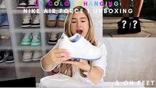 UNBOXING NIKE AIR FORCE 1 “UV COLOR CHANGING” PHOTOCHROMIC  IN DEPTH Review amp COLOR REVEAL [upl. by Minda]