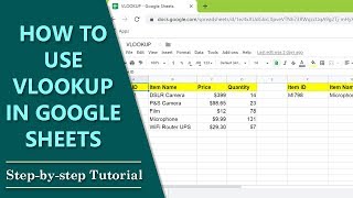 VLOOKUP Google Sheets  How to Use VLOOKUP in Google Sheets  Retrieve Data from a Cell [upl. by Ennoved695]