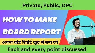 How to prepare Board report of any company  Board report of Pvt Ltd  Synopsis 24 [upl. by Sander]