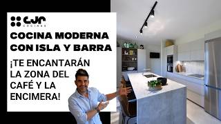 Cocina moderna CASHMERE con ISLA y barra Cocinas CJR [upl. by Shirah696]