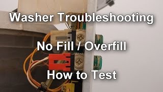 How to Test the Water Valve on your Washer  Not Filling or Overfilling [upl. by Kciwdahc]