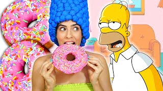 COMIDINHAS DE FILME Donuts e Pretzels dos Simpsons Paula Stephania [upl. by Noret474]