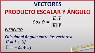 PRODUCTO ESCALAR Y ÁNGULO ENTRE VECTORES  CLASE 1 [upl. by Asp825]