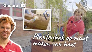 Plantenbak op maat maken van hout [upl. by Sumedocin]