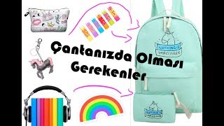 Bir Kızın Okul Çantasında Olması Gerekenler📚 [upl. by Dnanidref]