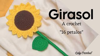 Girasol a crochet quot16 petalosquot [upl. by Austina]