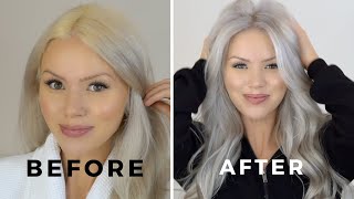 HOW TO GET RID OF YELLOW HAIR WITH TONER  WELLA T18 TUTORIAL [upl. by Riabuz]