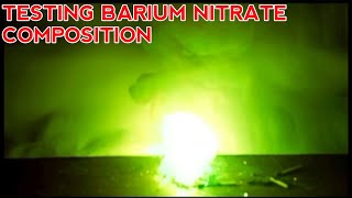 Testing barium Nitrate composition  Pyrotechnics [upl. by Yeargain]