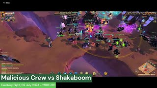 Malicious Crew vs Shakaboom  TUK TUK  Rift Glaive POV  Albion Online East 020720241200 [upl. by Nuahsel836]