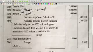 Comptabilité Approfondie Vidéo N 45  Apports partiellement libérés à la constitution [upl. by Rett]