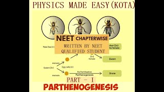 BIOLOGY NEET REPEATERS NOTES PART  I PARTHENOGENESIS FUSION OF MALE GAMETE BINARY FISSION  4 [upl. by Hochman]