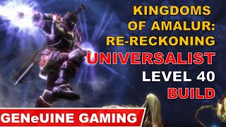 KINGDOMS OF AMALUR RERECKONING BUILD VERY HARD DIFFICULTY  UNIVERSALIST MIGFINSOR LVL 40 [upl. by Enymsaj496]