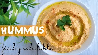 ¡ HUMMUS fácil y saludable [upl. by Sinylg]