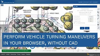 Perform vehicle turning maneuvers in your browser without CAD  AutoTURN Online [upl. by Namhcan]