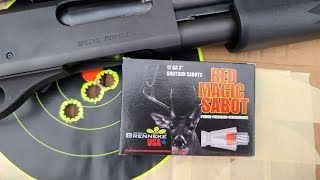 Brenneke Red Magic 3quot 1oz Sabot Slug Test W Remington 870 Special Purpose amp Fully Rifled Barrel [upl. by Eward]