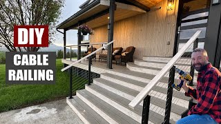 How to Install Cable Railing on a Deck Indepth Tutorial [upl. by Tades]