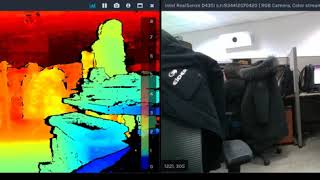 Intel Realsense D435i Depthmap Test Video [upl. by Hazem]