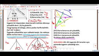 5M8 Üçgen Üçgenin Yardımcı Elemanları Yükseklik 1 [upl. by Ajin]