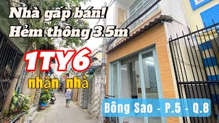 BÁN NHÀ P5Q8 hẻm 1 35m Dt 3x87m SHR giá tốt [upl. by Sedrul]