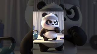 Pippin is working hard to lose weight ai funny panda cartoon animation cute [upl. by Allen506]