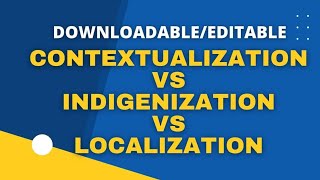 Free Downloadable PowerPoint on ContextualizationLocalizationIndigenizationcontextualization [upl. by Silvio]