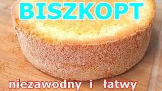 Bardzo puszysty i niezawodny BISZKOPT który się zawsze udaje 👌 łatwe ciasto do przekładania 👍 [upl. by Eiuol170]